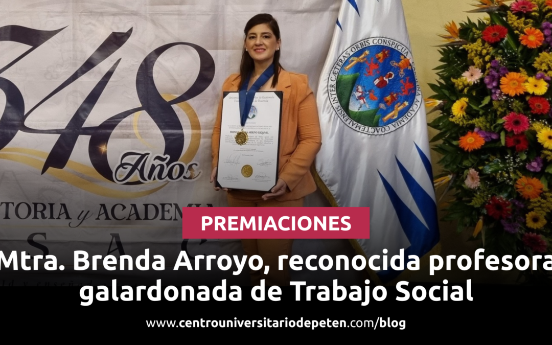 Profesora universitaria galardonada en el cudep